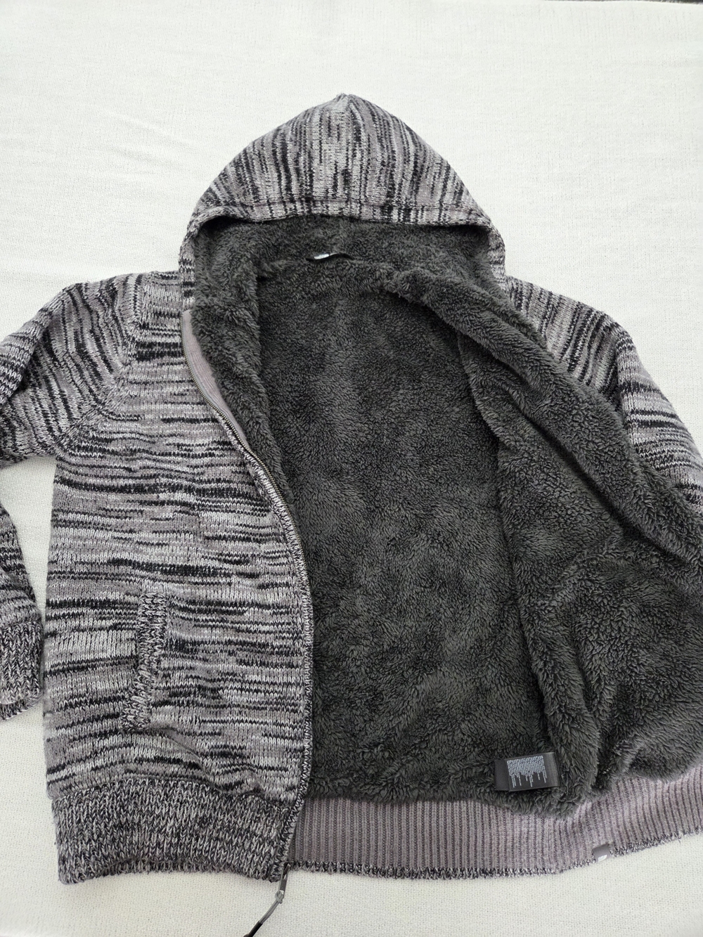 The North Face Twisted Ridge Men's Gray Zip Hoodie Sweater - Picture 7 of 8